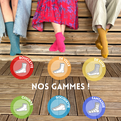 Nos différentes gammes de chaussettes Made in France