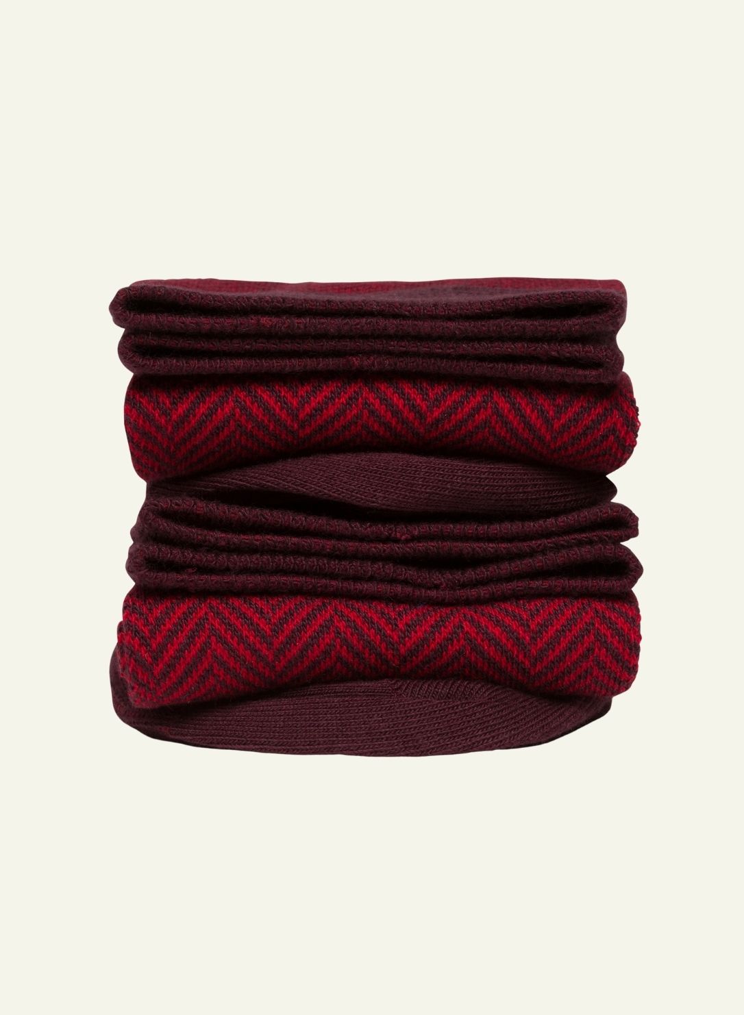 Fantaisie - Hautes Chevronnée Rouge - Made in France