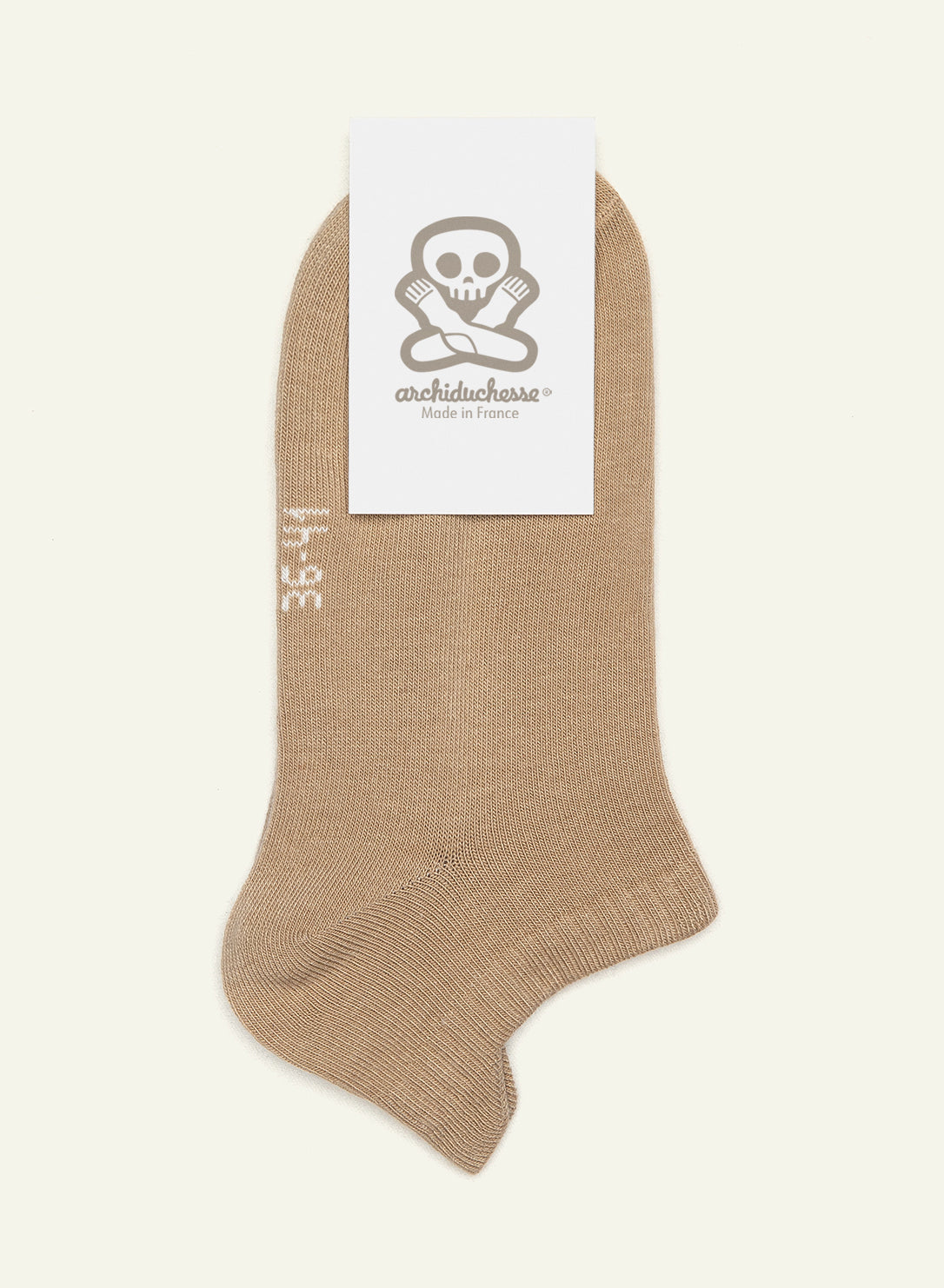 Socquette Beige café au lait - Made in France - 5