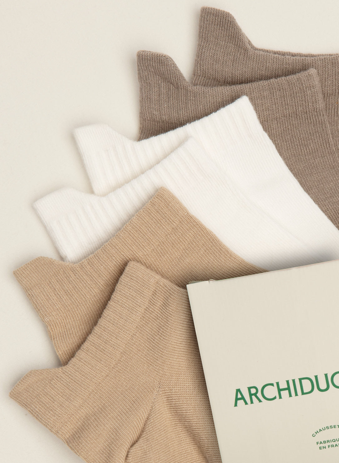 master Trio - Socquette Sable - Made in France - 2