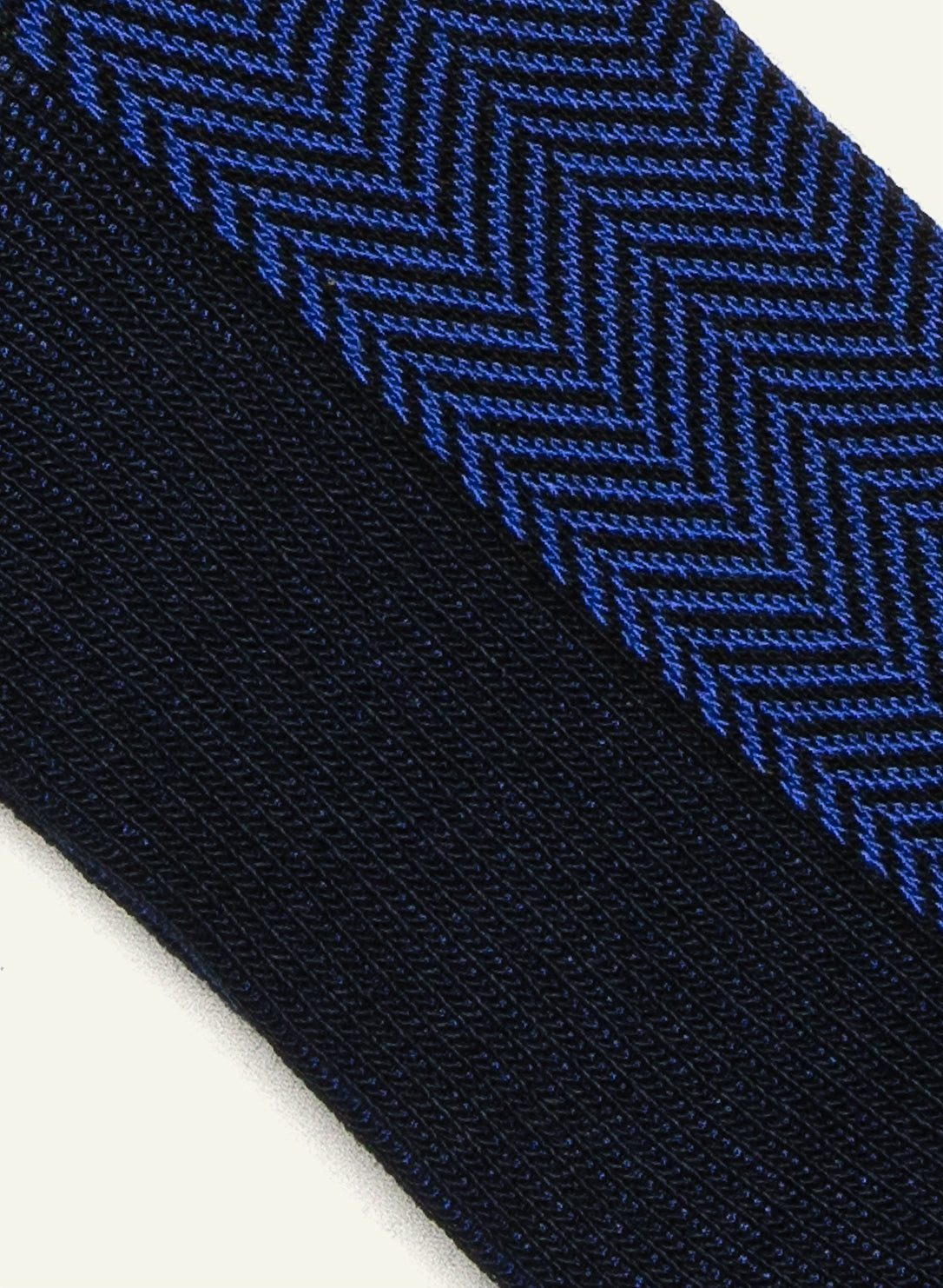 Fantaisie - Hautes Chevronnée Bleue - Made in France - 5
