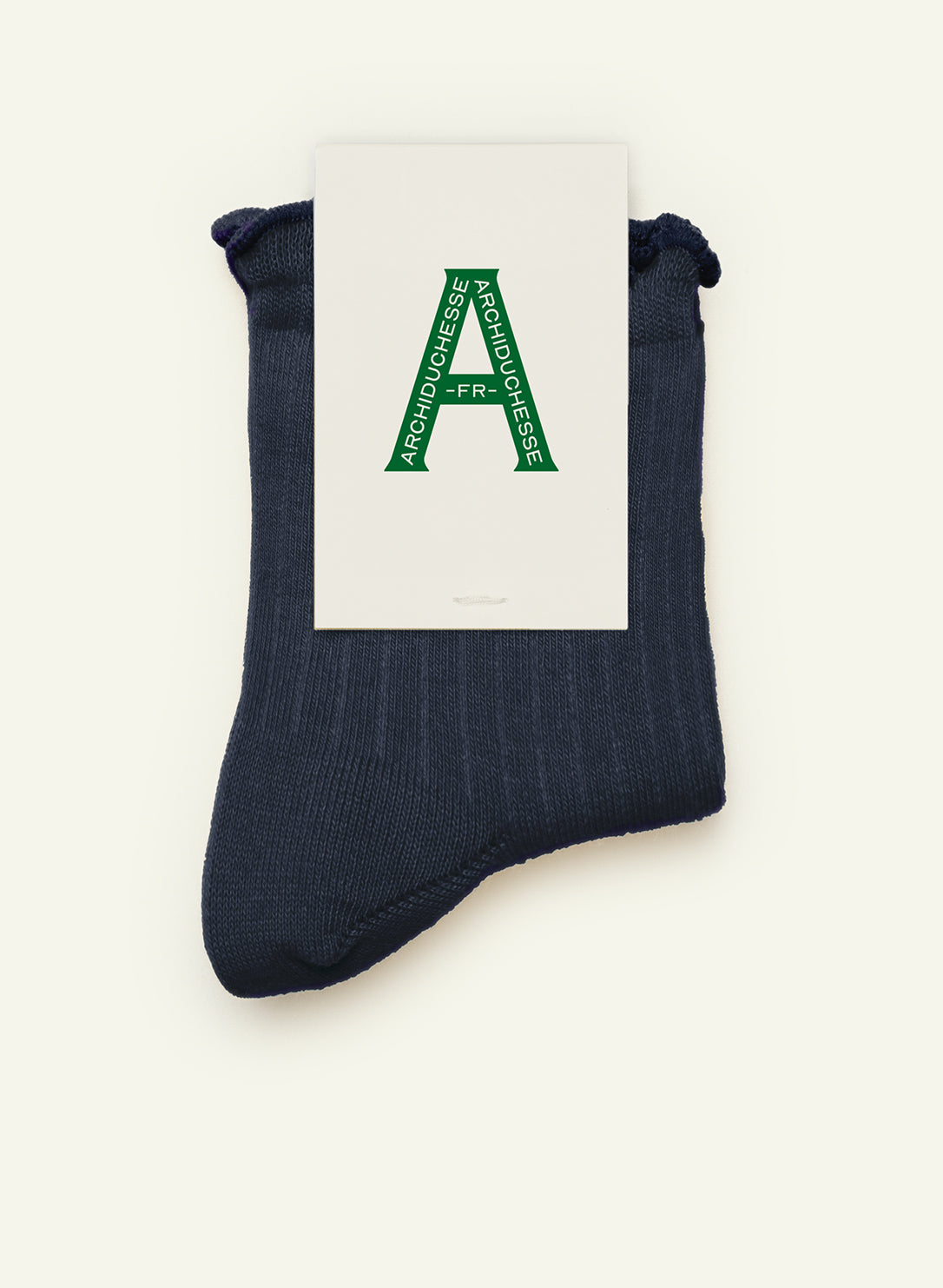 Collerettes Navy Blue Frilly Socks - Made in France - 3