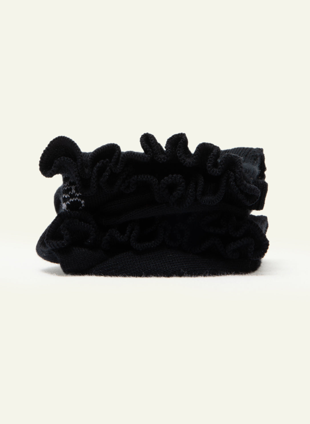 Collerettes Liquorice Black Frilly Socks - Made in France - 5