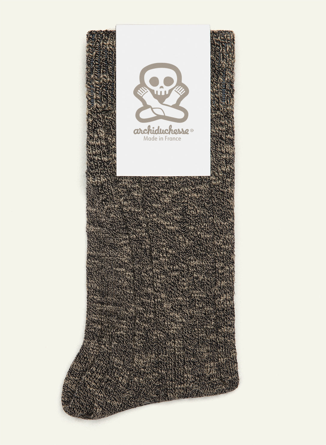 Chaussettes cocooning D'Hiver Noir Gris - vue 6 - Archiduchesse