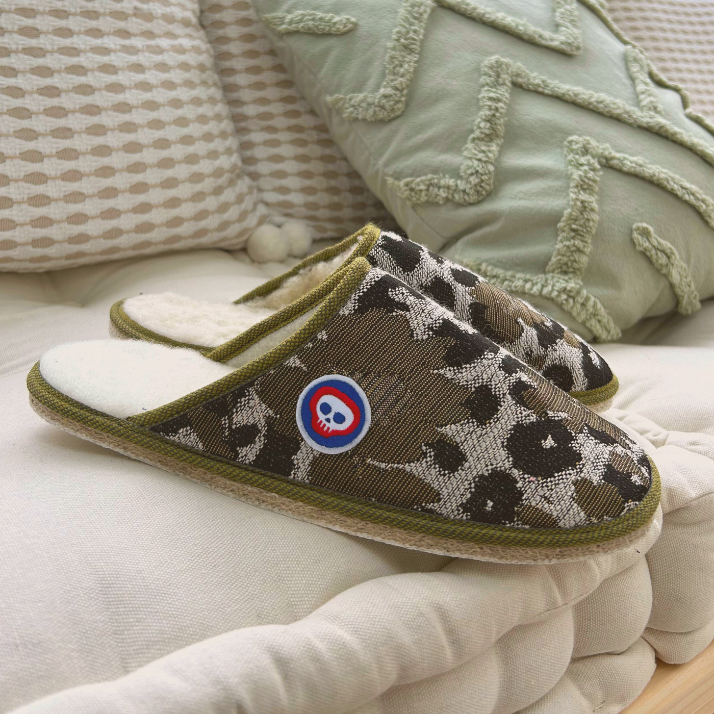 Chaussons Tête de Mules Léopard - Made in France - 4