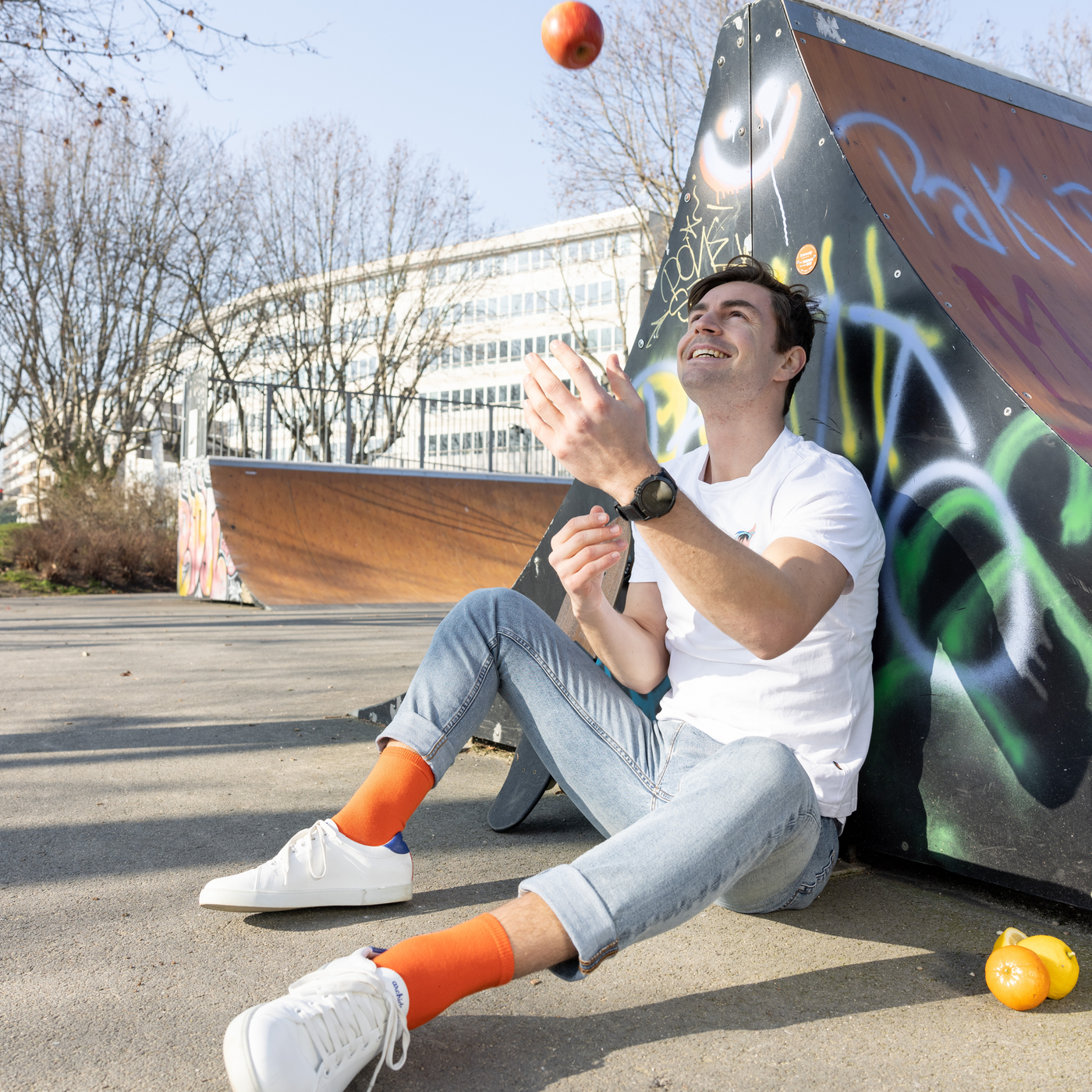 Courte Orange citrouille - Made in France - 6