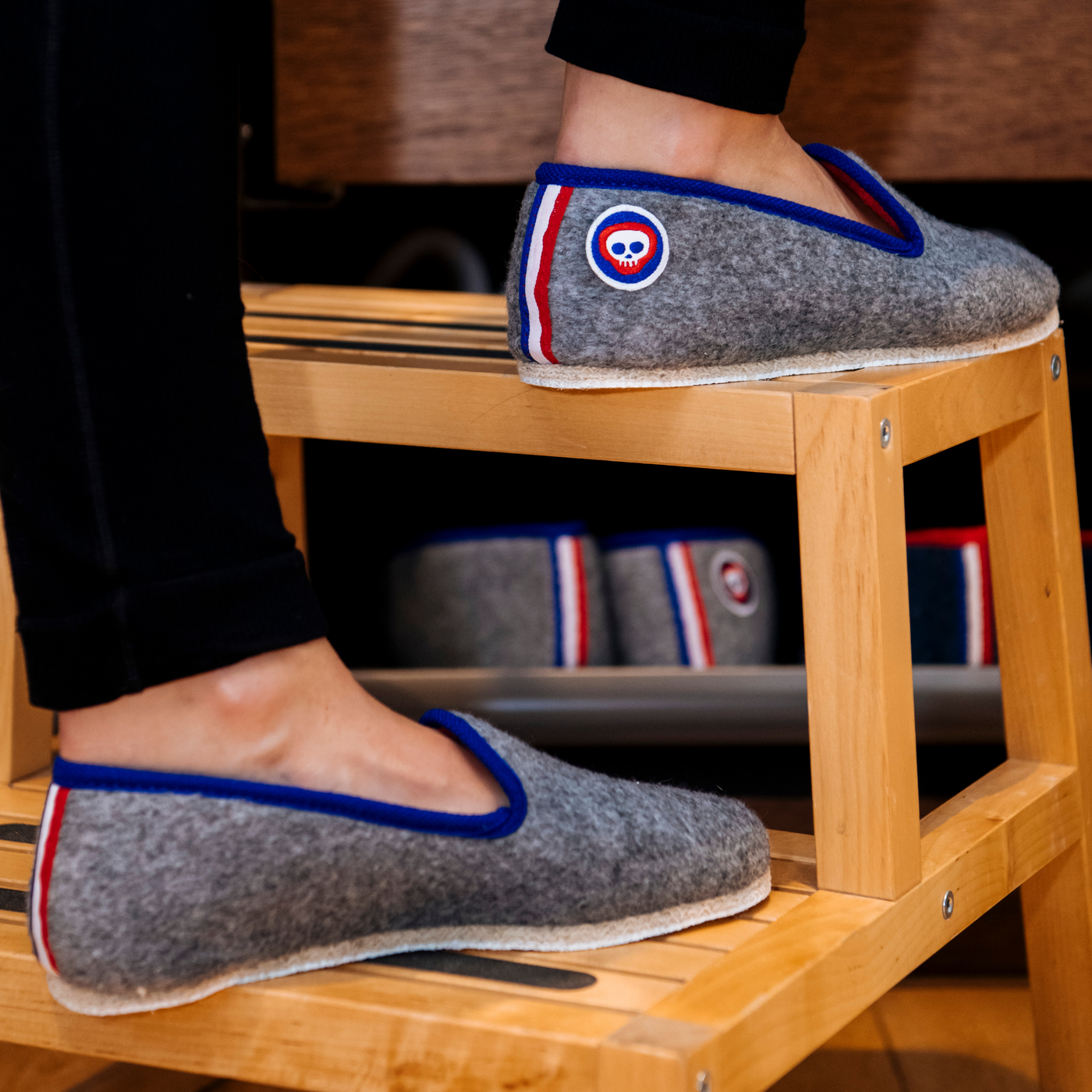 Chaussons Pantou'fière Grise - Made in France - 3