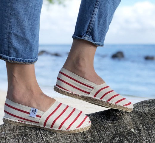Espadrilles Bénodet red - Made in France - 2