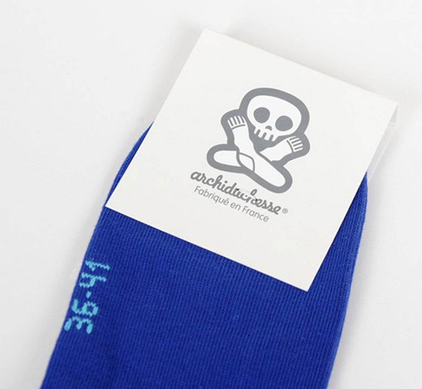 Socquette Bleu monochrome - Made in France - 6