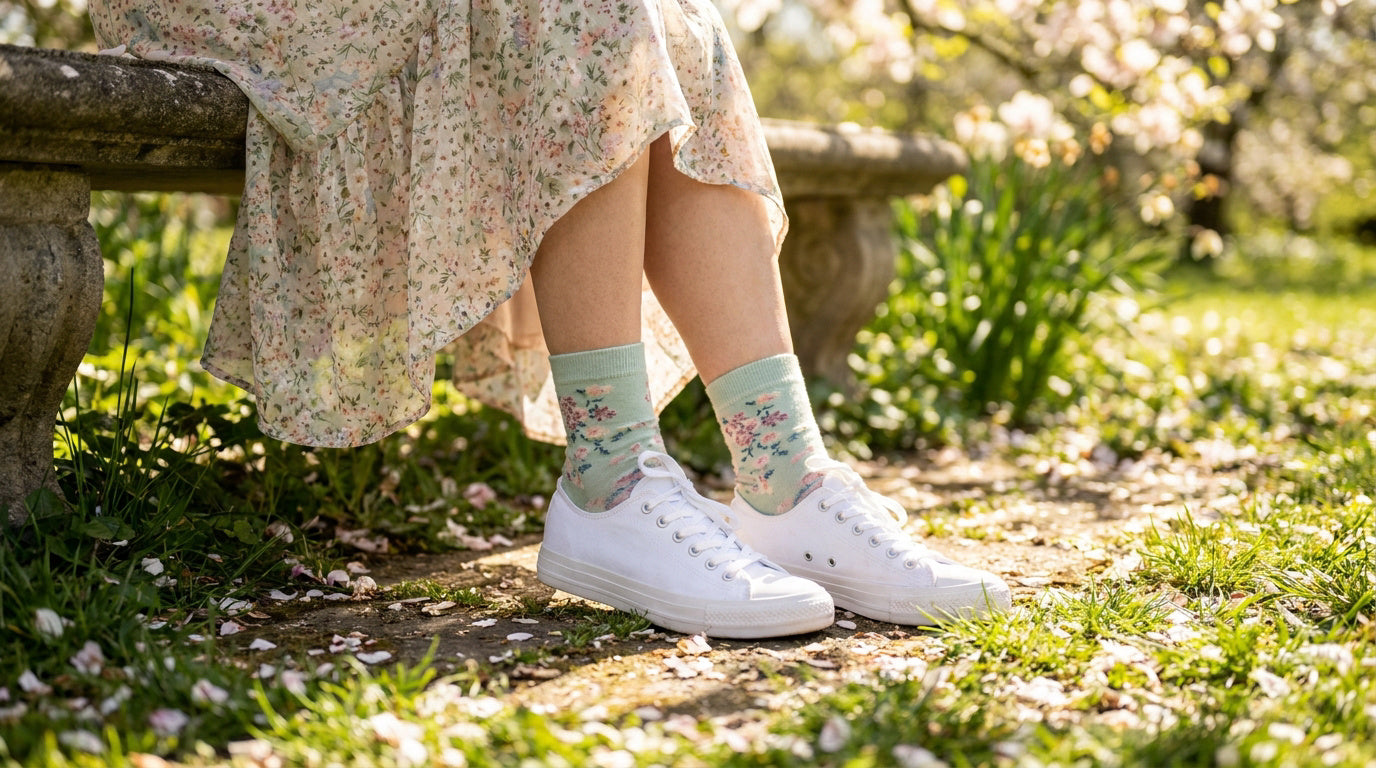 Les chaussettes courtes femme pour un printemps élégant