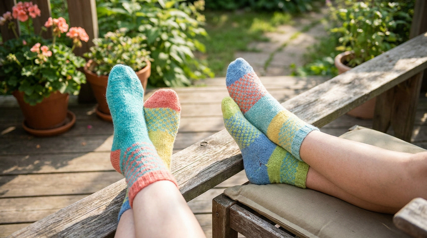 Comment choisir et porter vos chaussettes colorées cet été