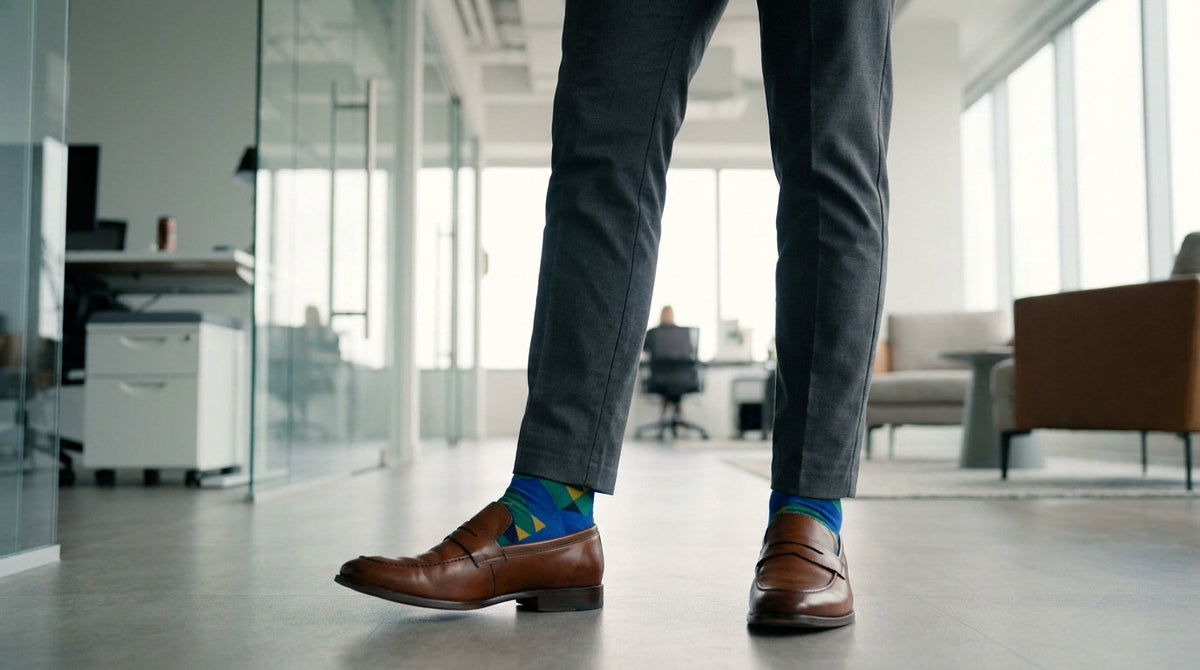 Oser les chaussettes colorées au bureau