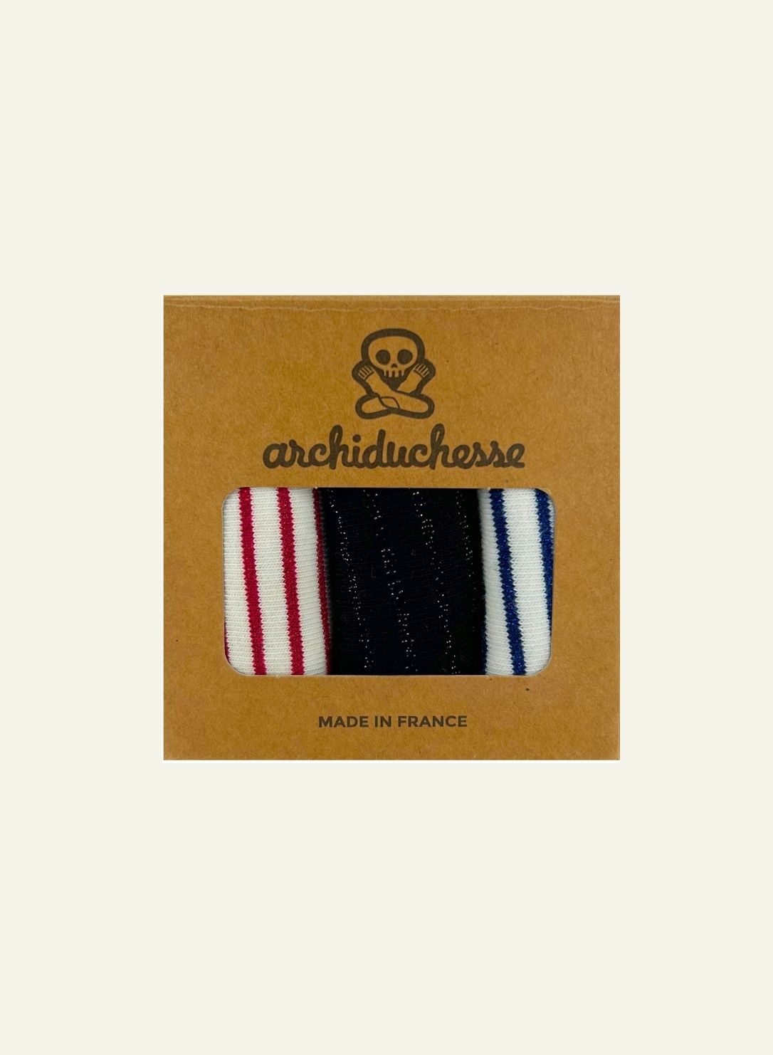 Coffret de chaussettes Trio - Rayées Pailletées - vue 1 - Archiduchesse