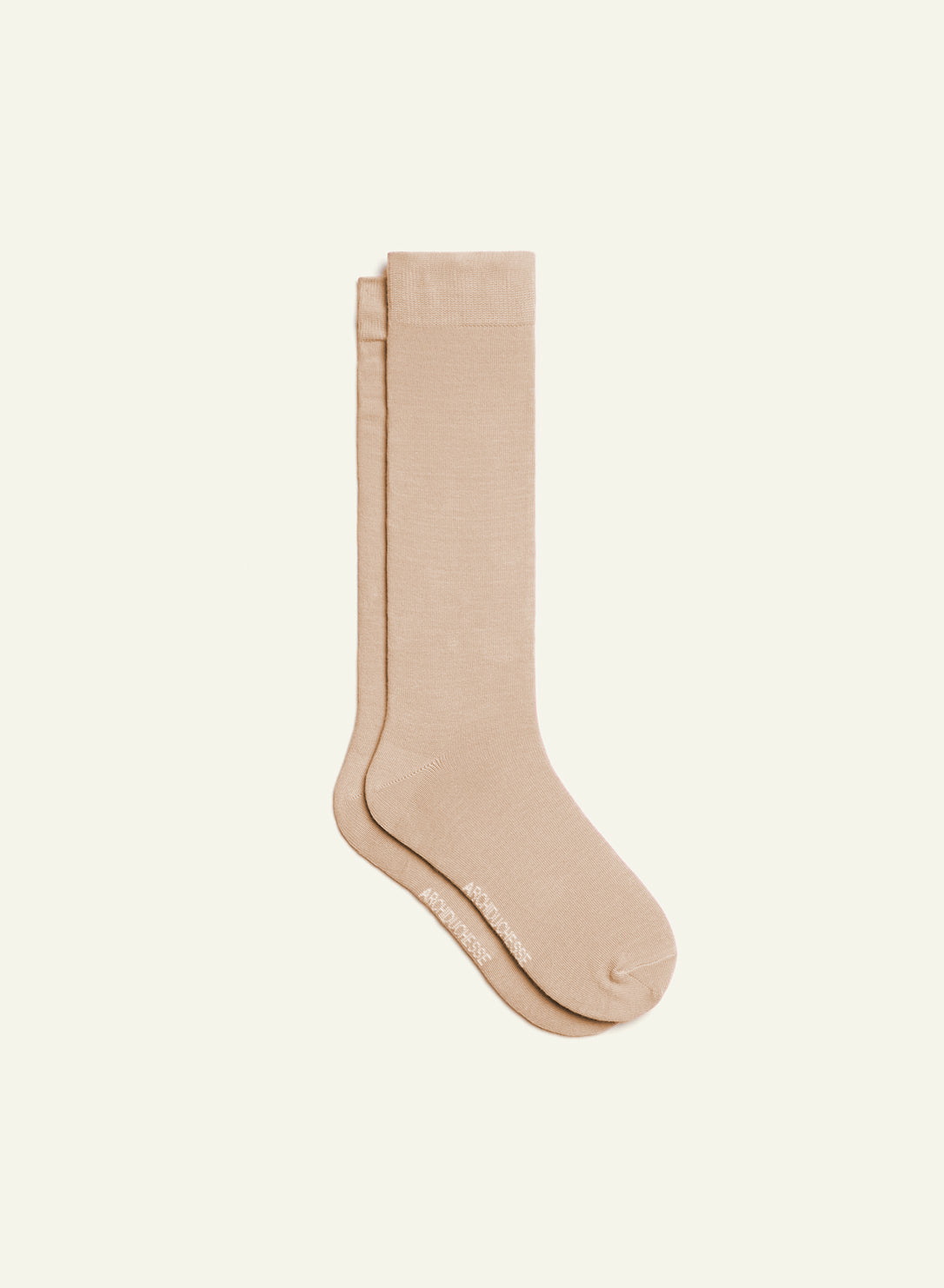 Chaussettes de ville Beige café au lait - vue 2 - Archiduchesse