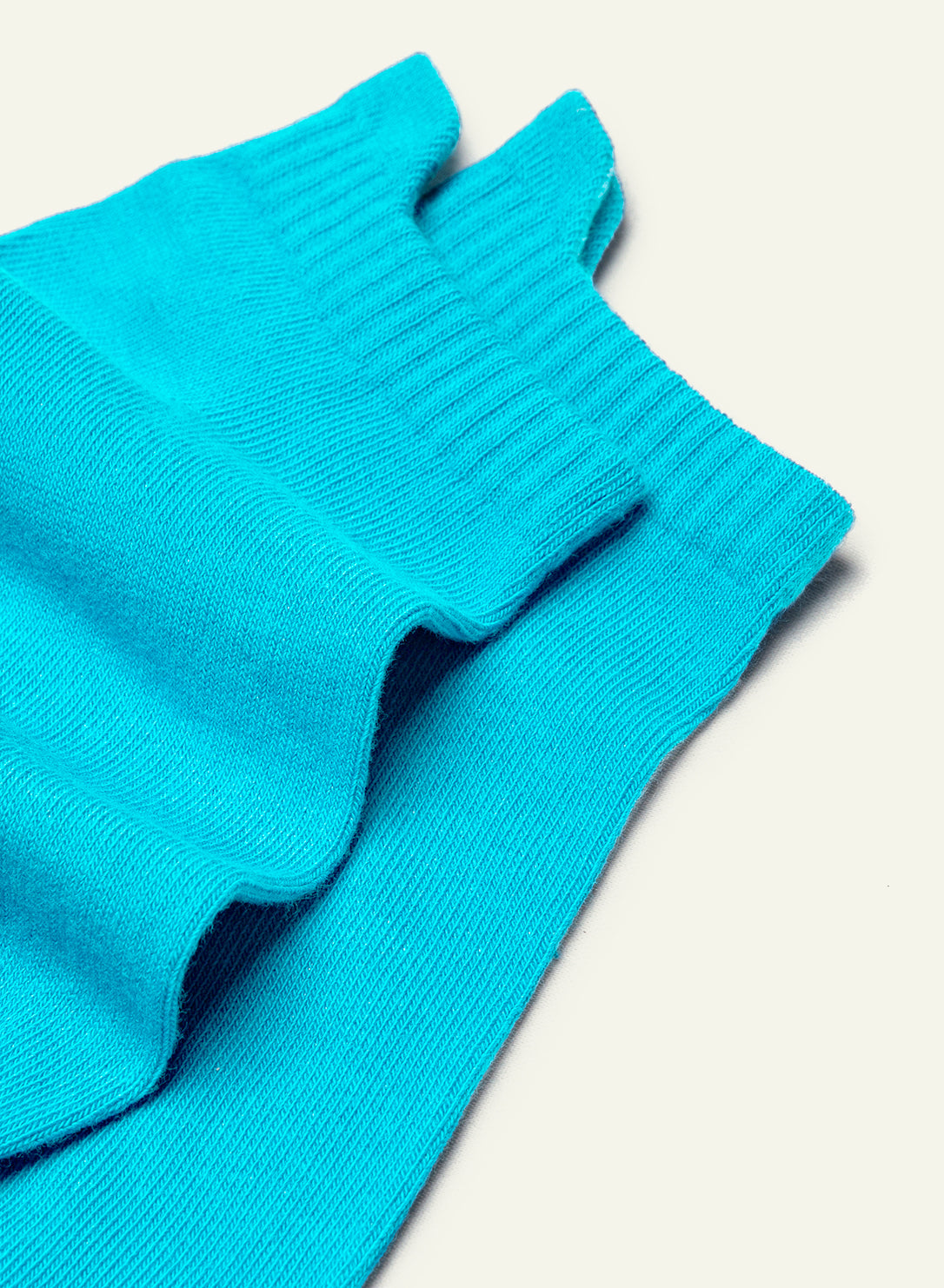 Socquette Bleu turquoise - Made in France - 3