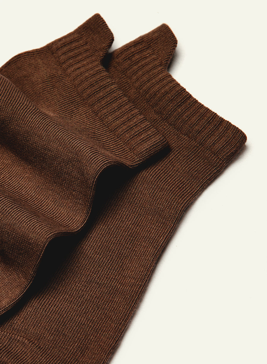 Socquettes Marron chocolat - vue 3 - Archiduchesse