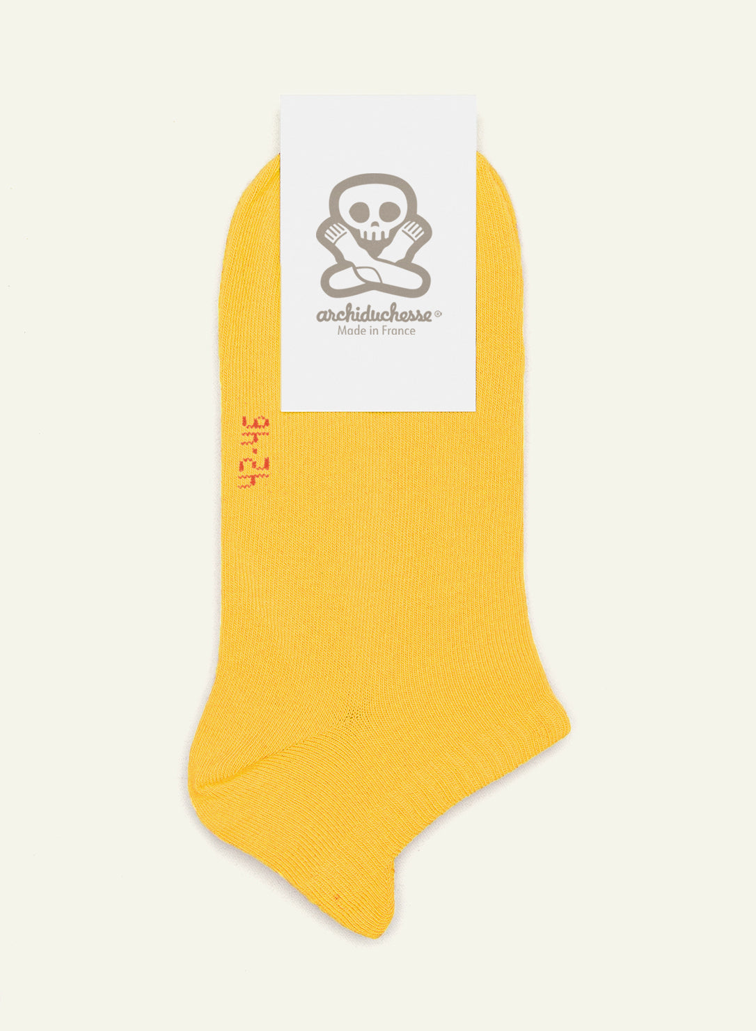 Socquette Jaune canari - Made in France - 5