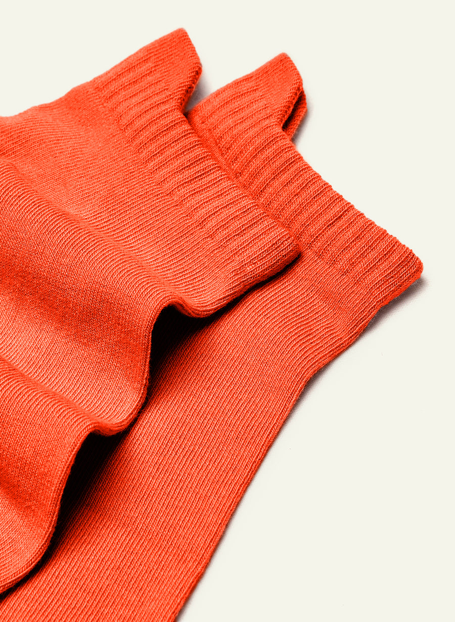 Socquettes Orange citrouille - vue 3 - Archiduchesse