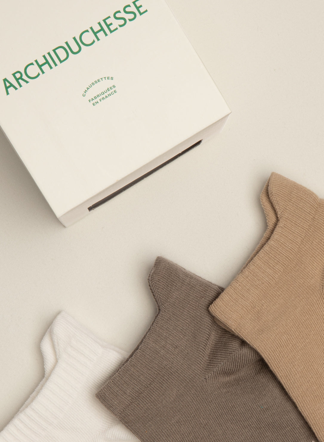 Coffret Trio - Socquette Sable - vue 3 - Archiduchesse