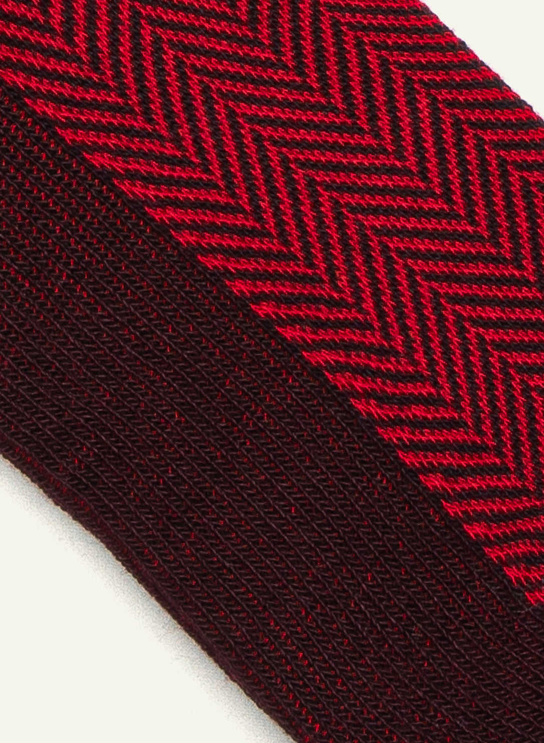 Fantaisie - Hautes Chevronnée Rouge - Made in France - 5