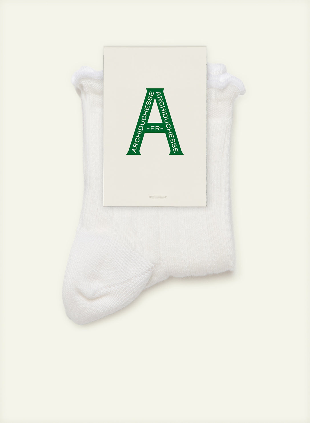 Collerettes Wool White Frilly Socks - Made in France - 3