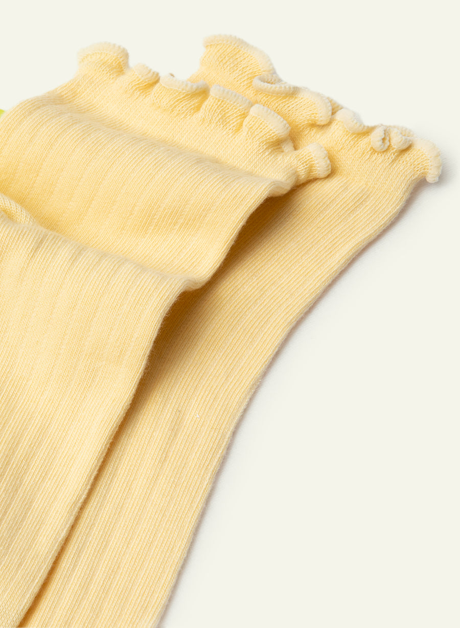 Buttercup Yellow Frilly Socks