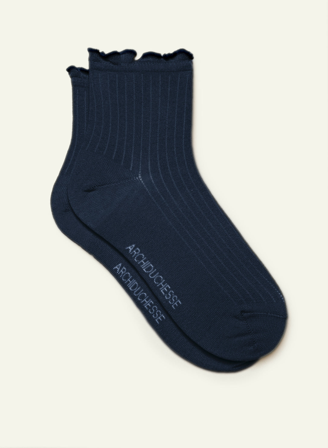 Navy Blue Frilly Socks