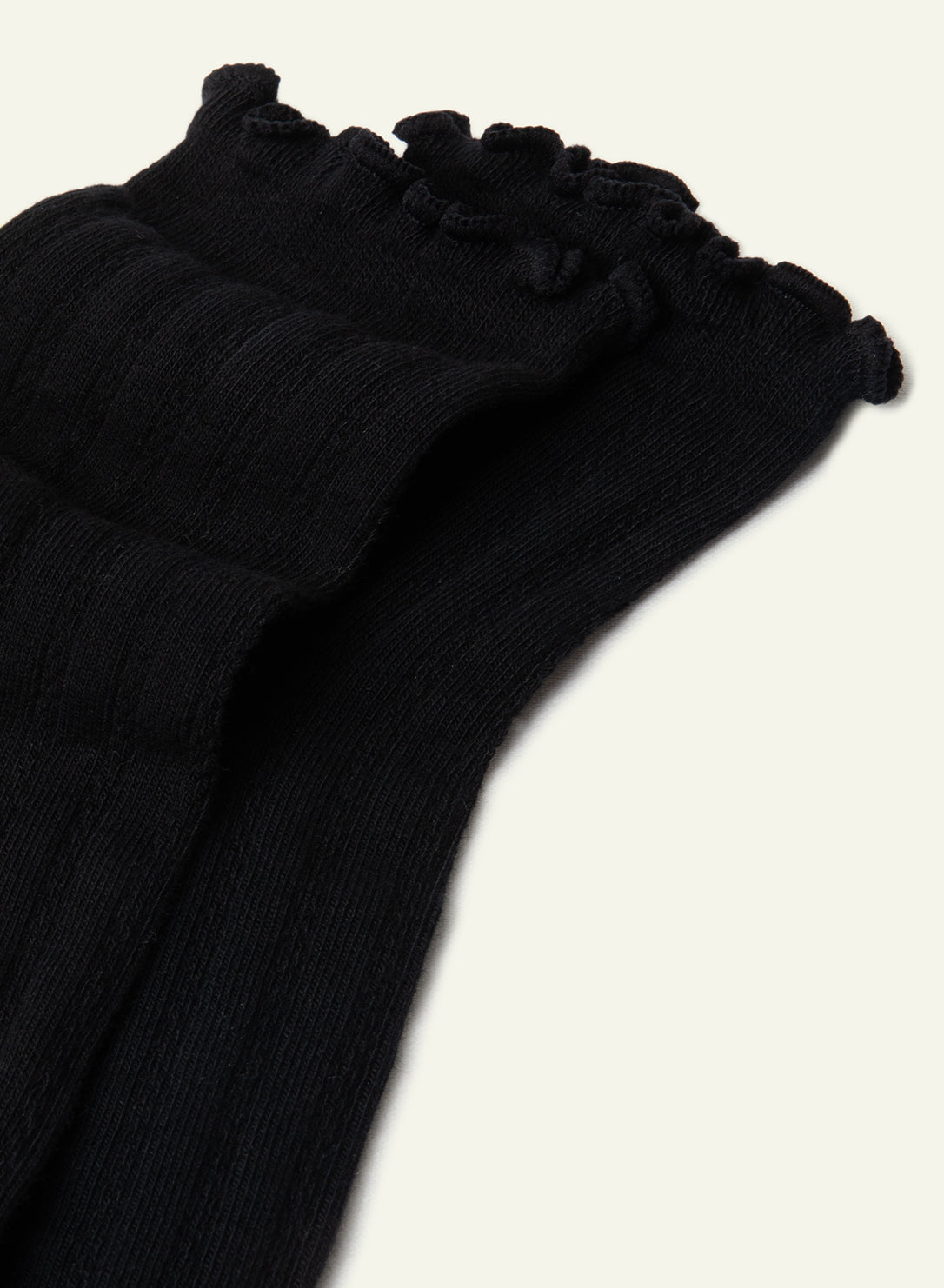 Liquorice Black Frilly Socks
