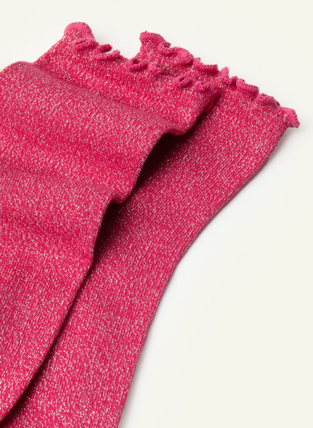 Collerettes Sparkling Fuchsia Frilly Socks - Made in France - 2