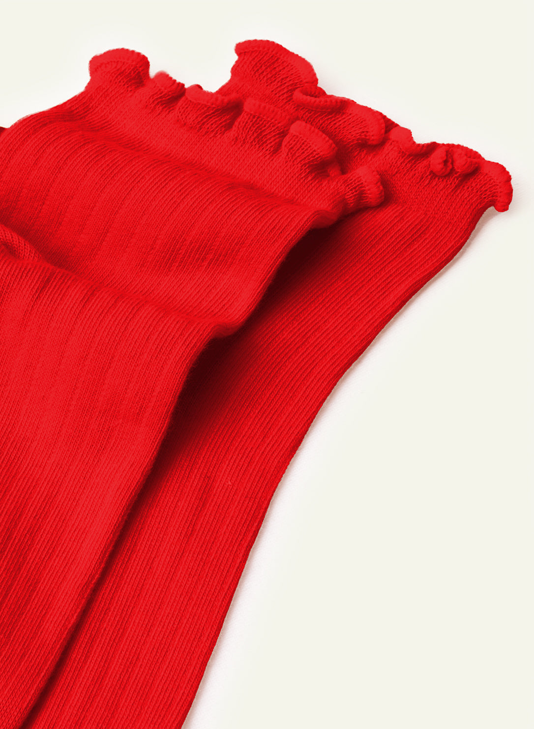 Collerettes Cardinal Red Frilly Socks - Made in France - 2