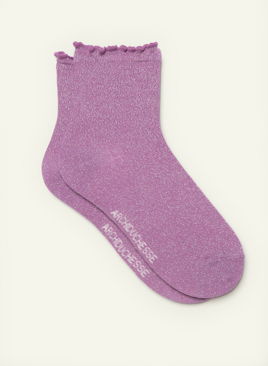 Sparkling Lilac Frilly Socks