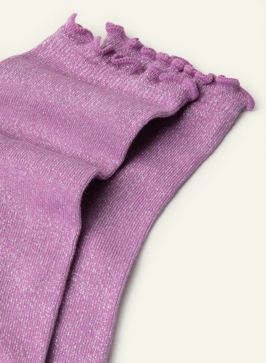 Sparkling Lilac Frilly Socks