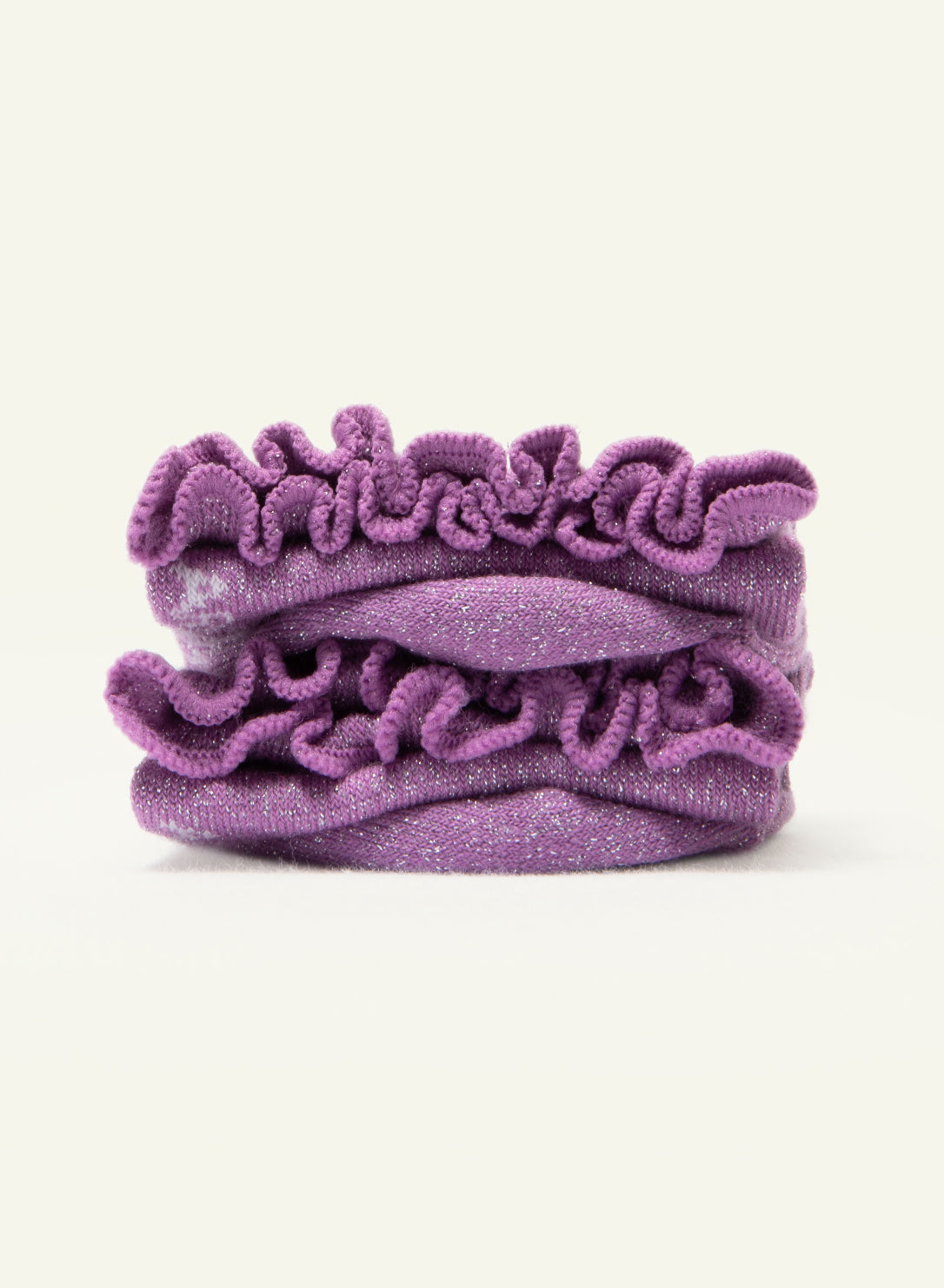Collerettes Sparkling Lilac Frilly Socks - Made in France - 5