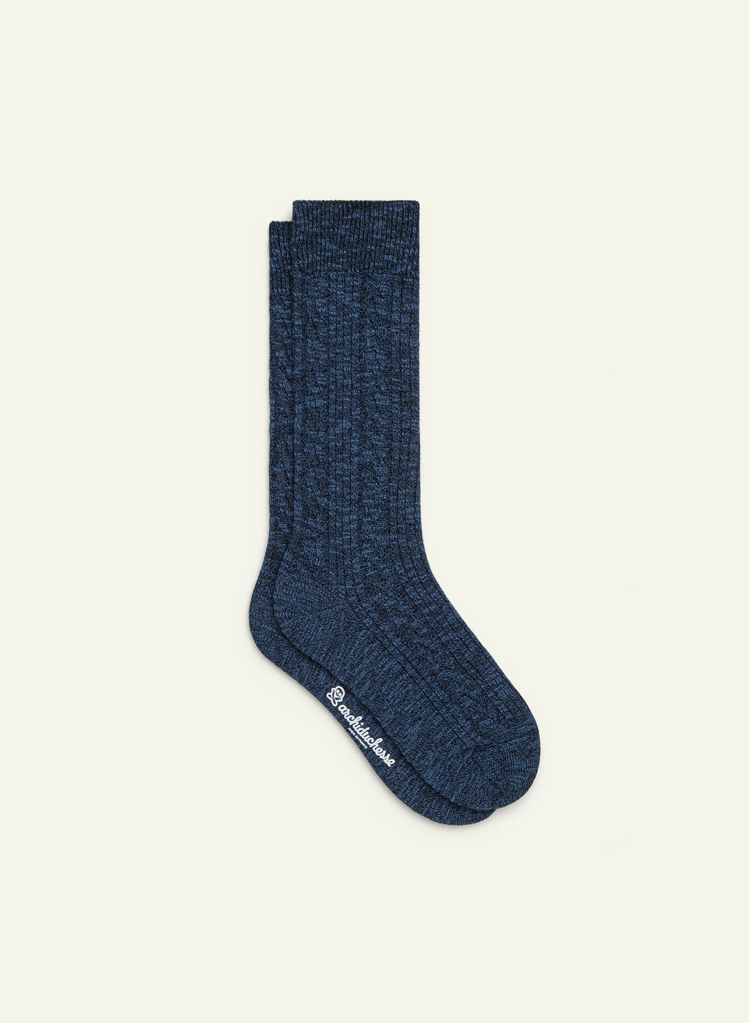 Chaussettes cocooning D'hiver Bleu Chiné - vue 2 - Archiduchesse