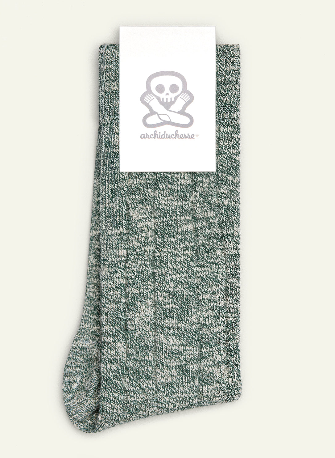 Chaussettes cocooning D'hiver Vert Sapin - vue 3 - Archiduchesse