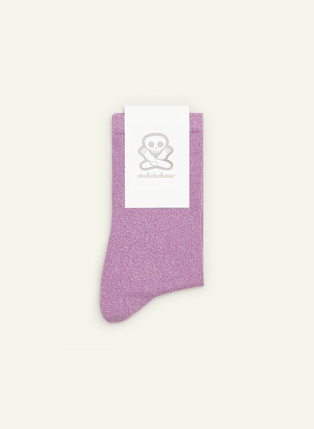Chaussettes pailletées Pailletée Lilas - vue 3 - Archiduchesse