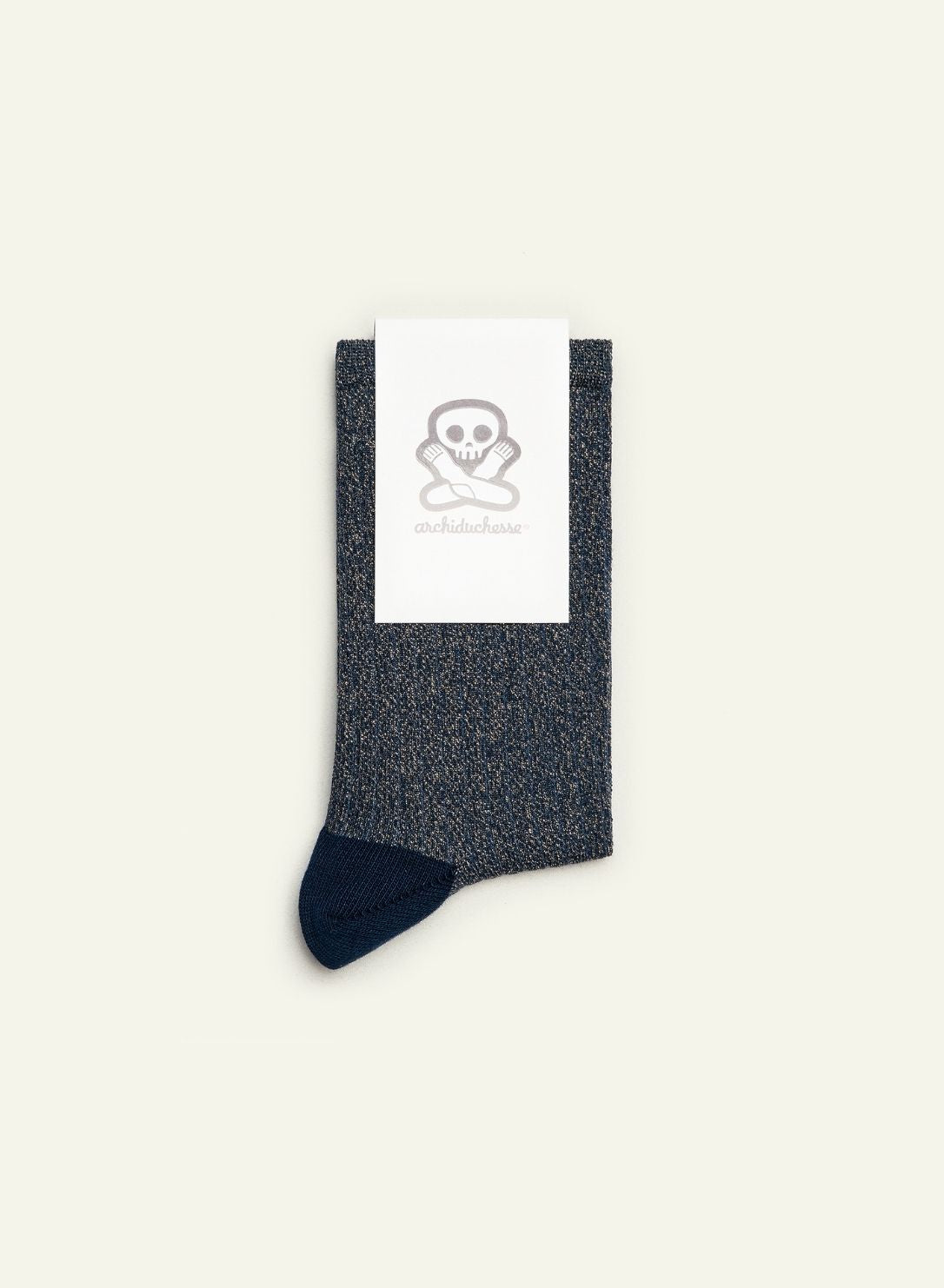 Chaussettes pailletées Pailletée Bleu Bergère - vue 3 - Archiduchesse