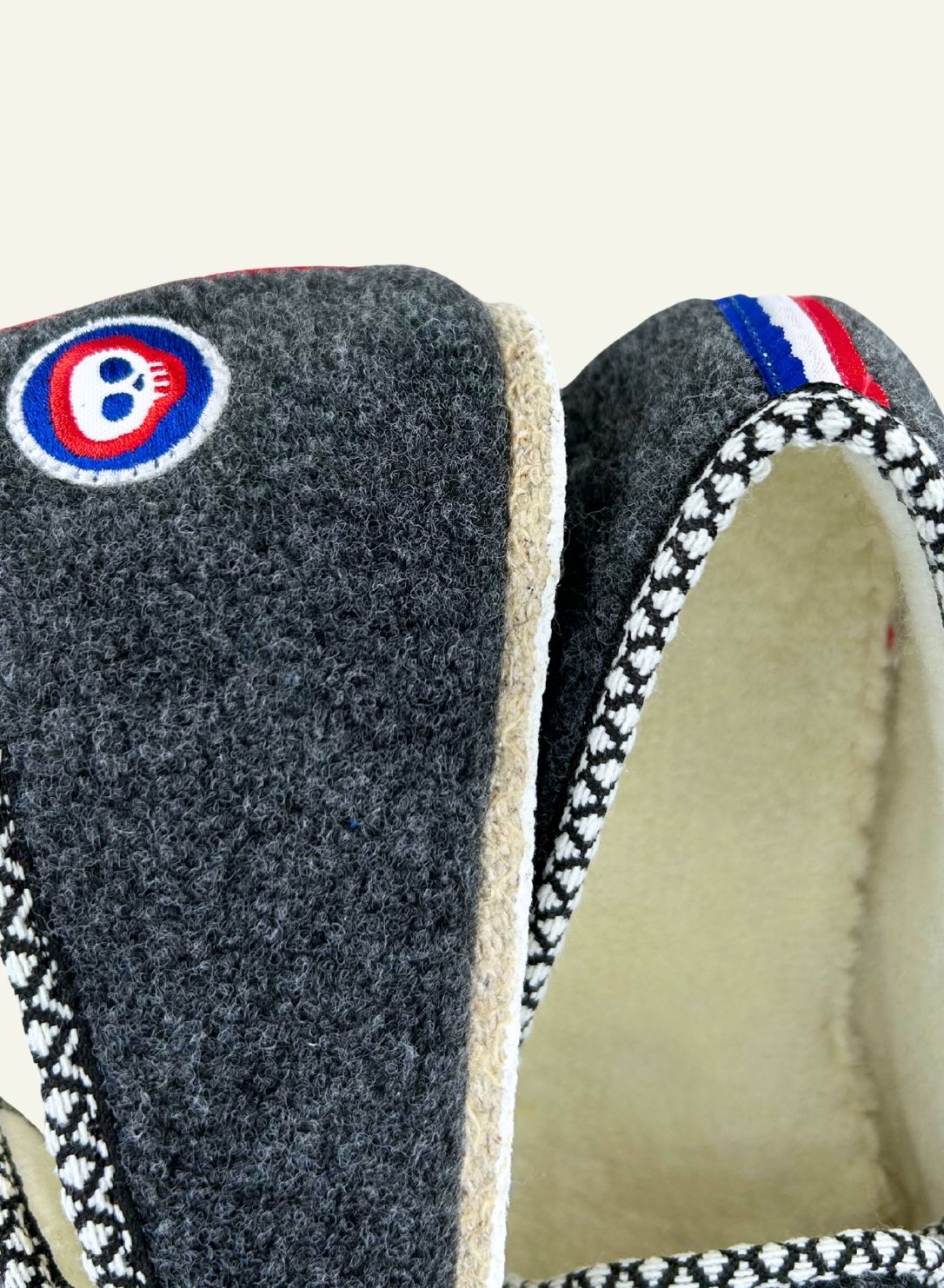 Chaussons Pantou'fière gris foncé - Made in France - 2
