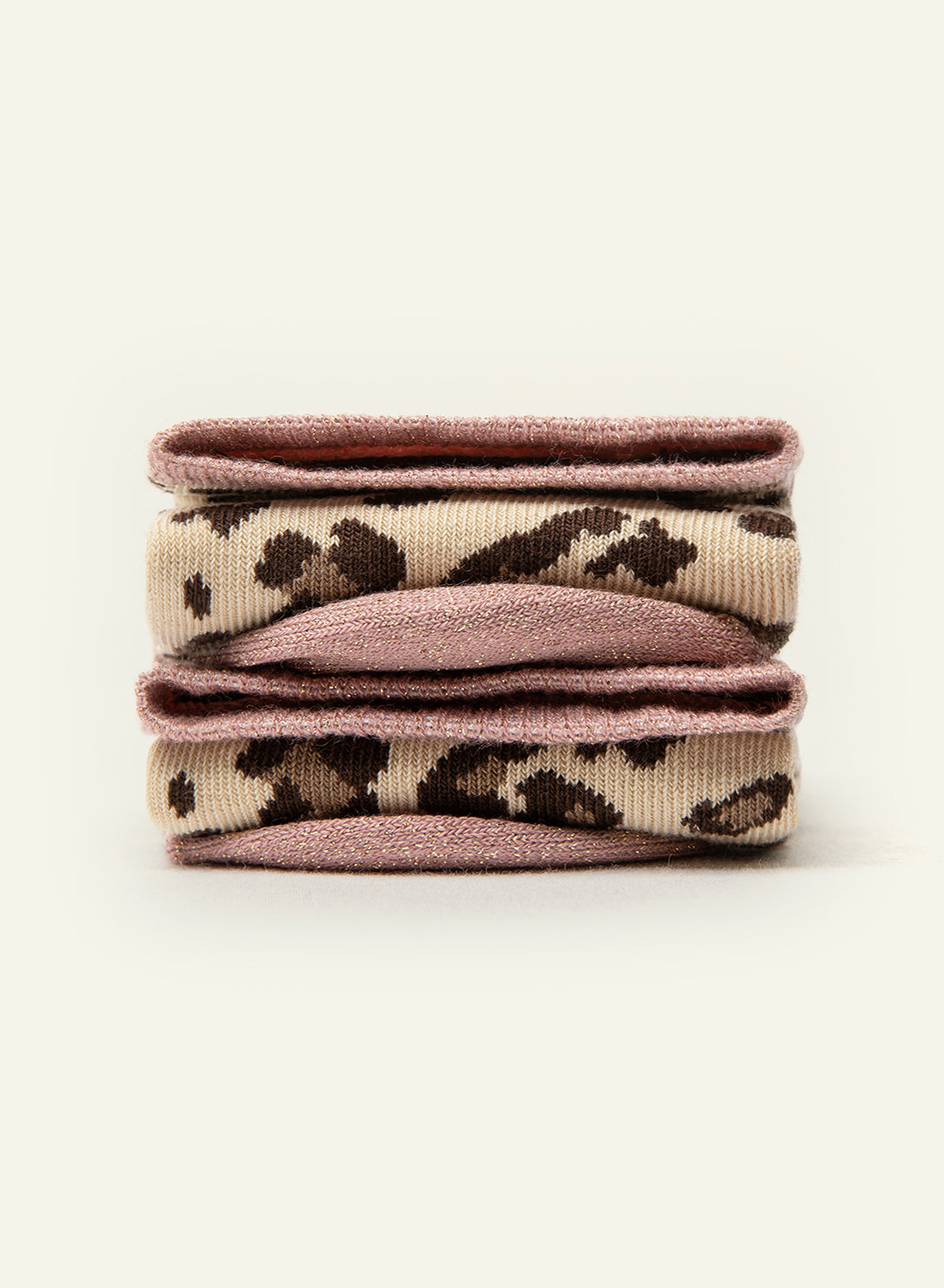 Fantaisie-Lurex Léopard Scintillante Rose - Made in France