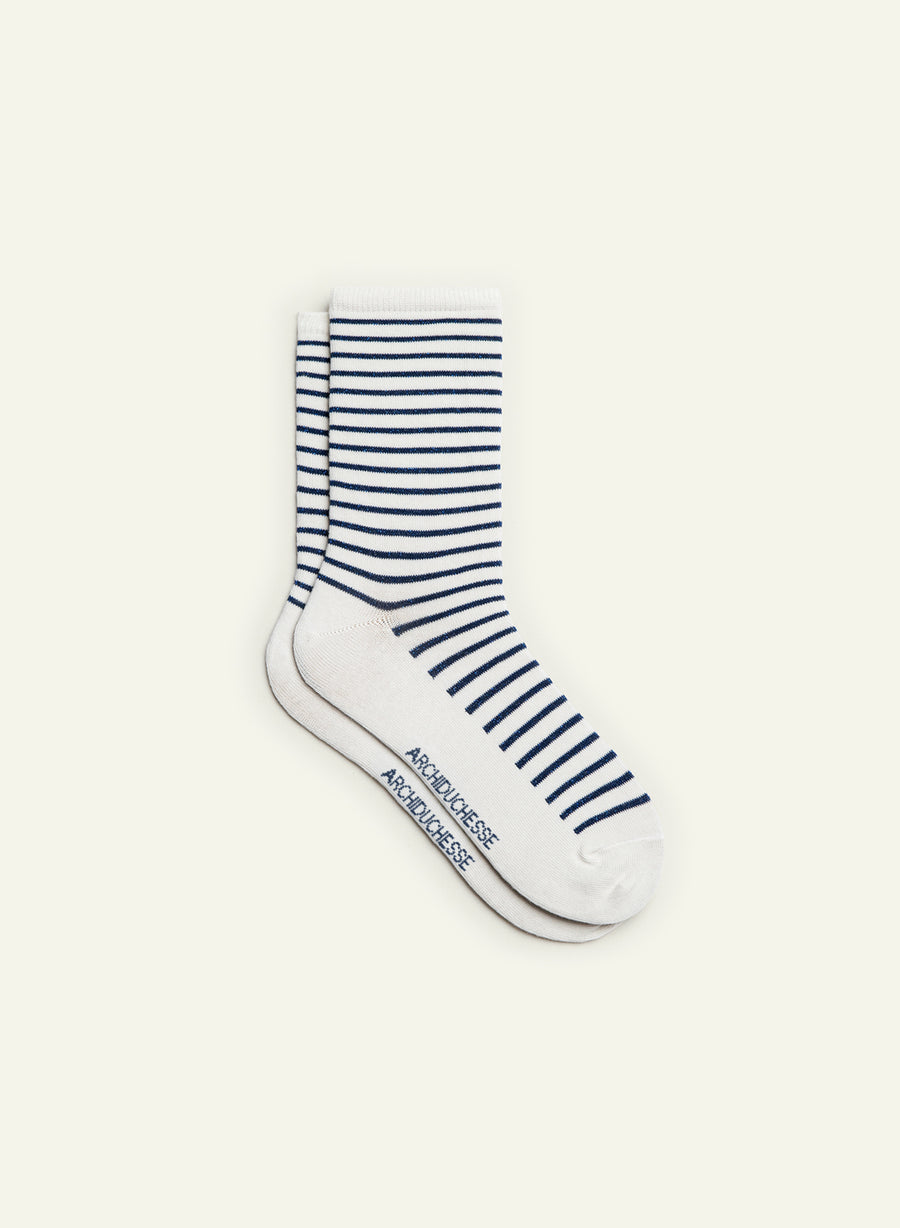 Chaussettes pailletées Belle-île bleue - vue 6 - Archiduchesse