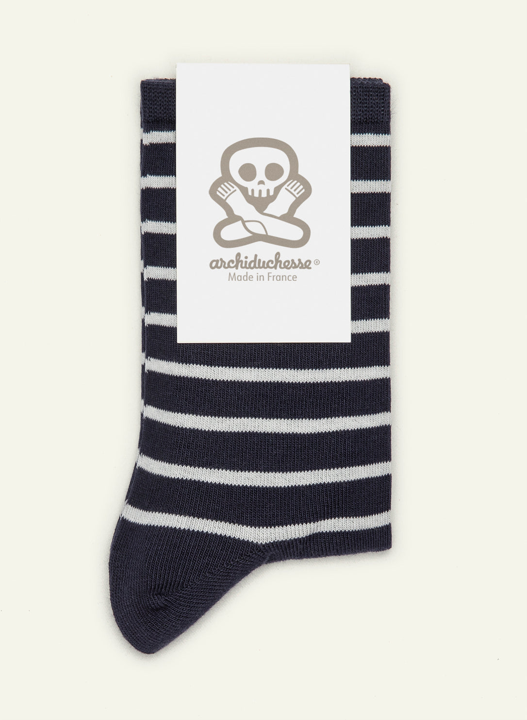Chaussettes fantaisie courtes Courte Bénodet Bleue - vue 6 - Archiduchesse