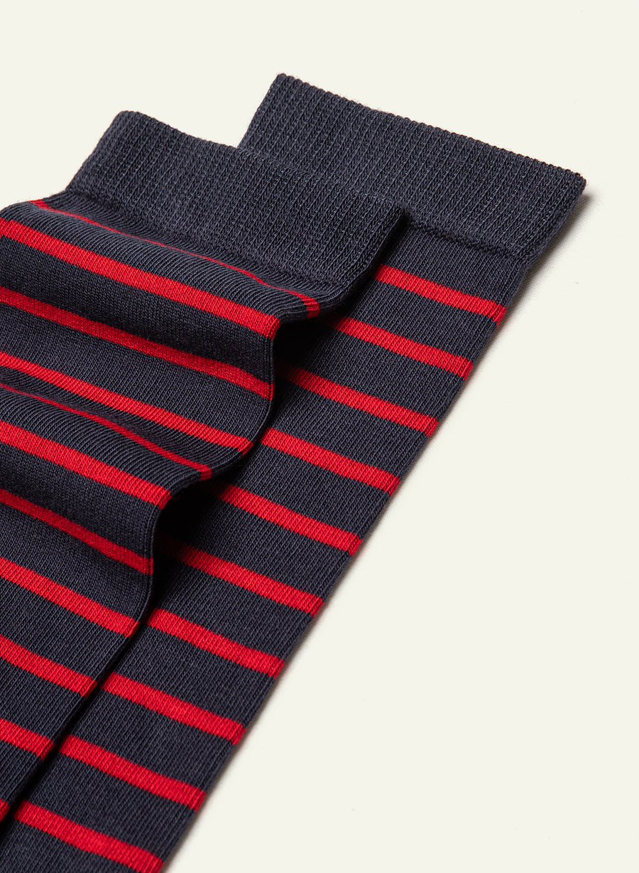 Chaussettes fantaisie hautes Sainte-Marine - vue 3 - Archiduchesse