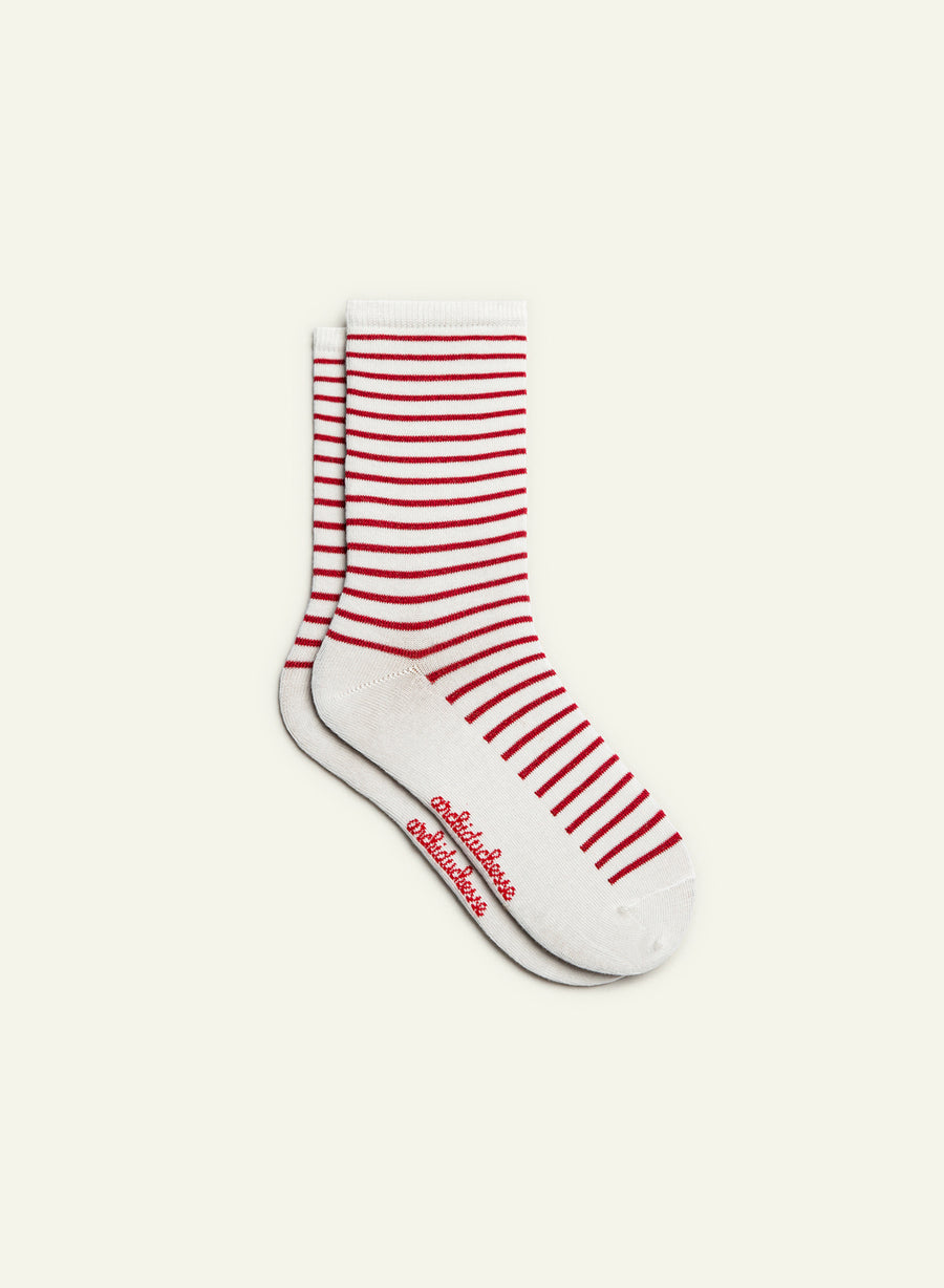 Chaussettes pailletées Belle-île rouge - vue 6 - Archiduchesse