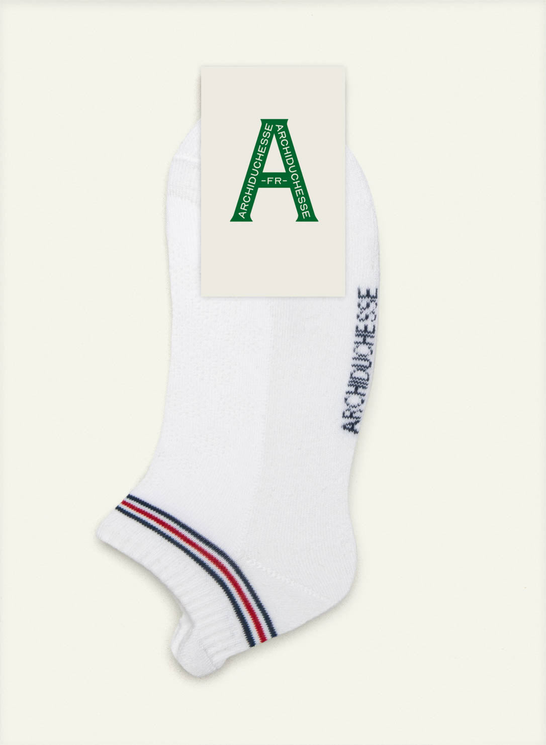 Bouclette Sportif du dimanche marine et rouge - Made in France - 3