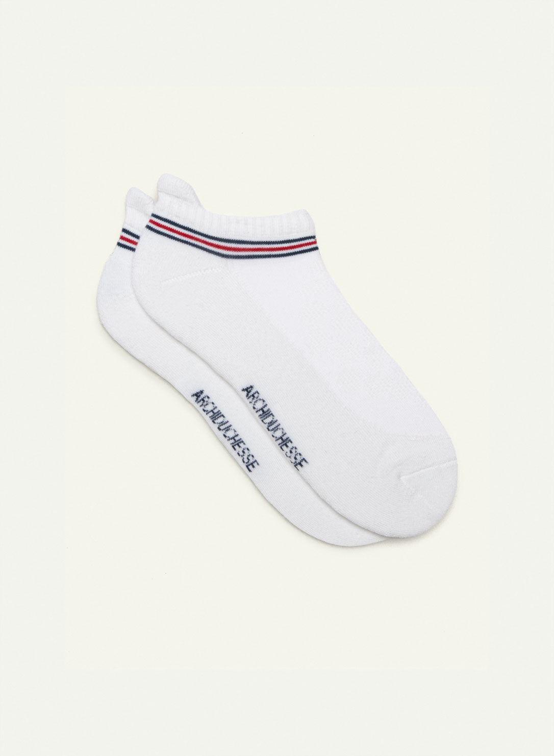 Chaussettes Sportif du dimanche marine et rouge - vue 2 - Archiduchesse