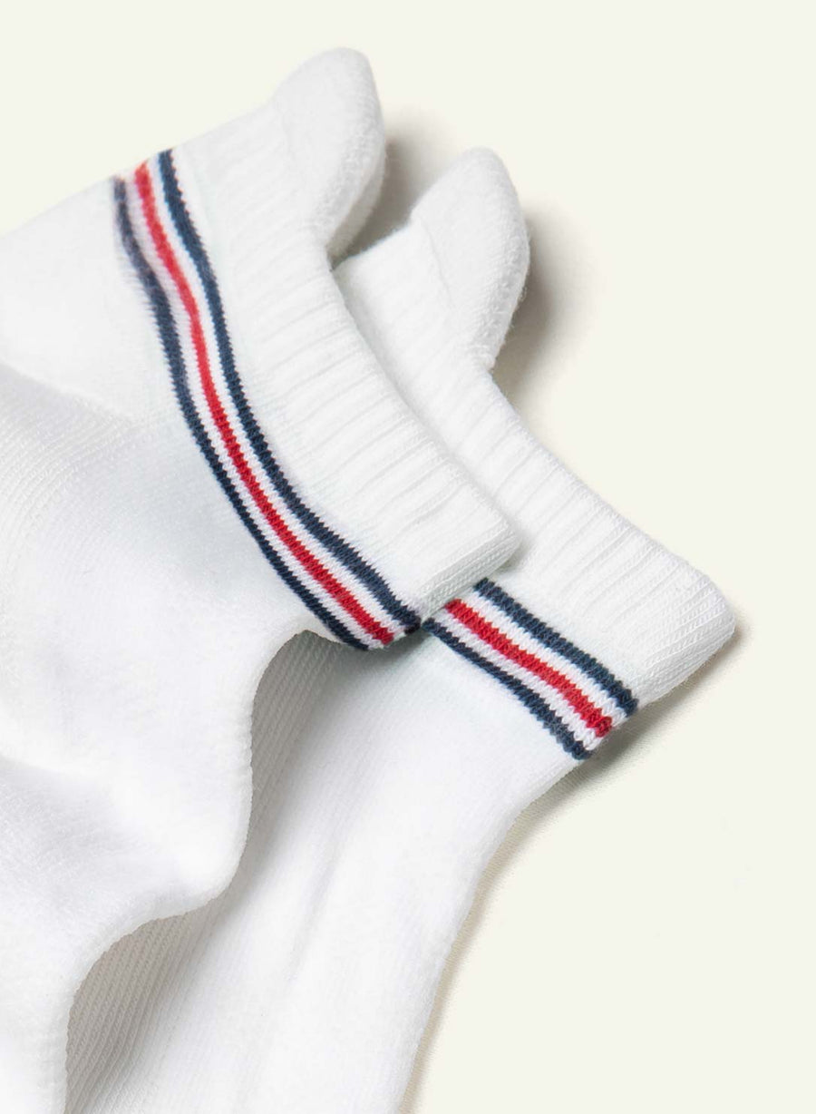 Chaussettes Sportif du dimanche marine et rouge - vue 5 - Archiduchesse