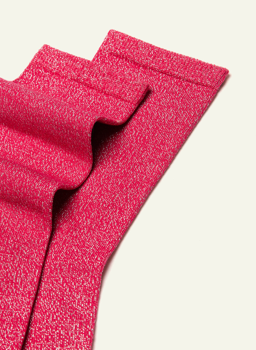 Chaussettes pailletées Pailletée Fuchsia - vue 4 - Archiduchesse