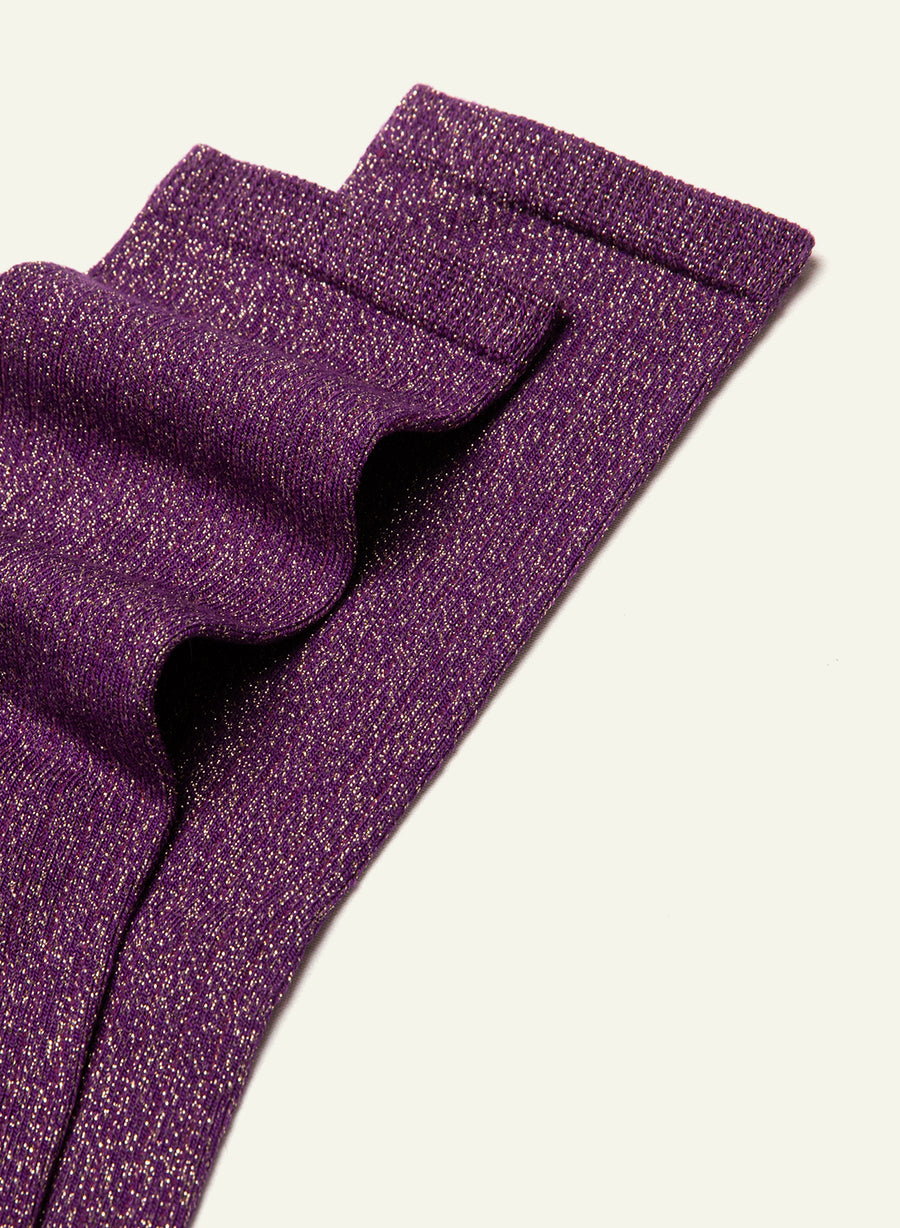 Chaussettes pailletées Pailletée Ultra violet - vue 4 - Archiduchesse