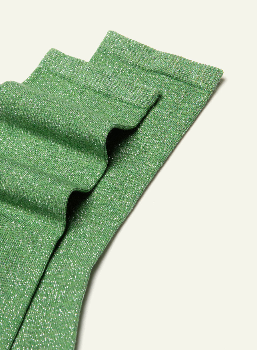 Chaussettes pailletées Pailletée Pistache - vue 4 - Archiduchesse