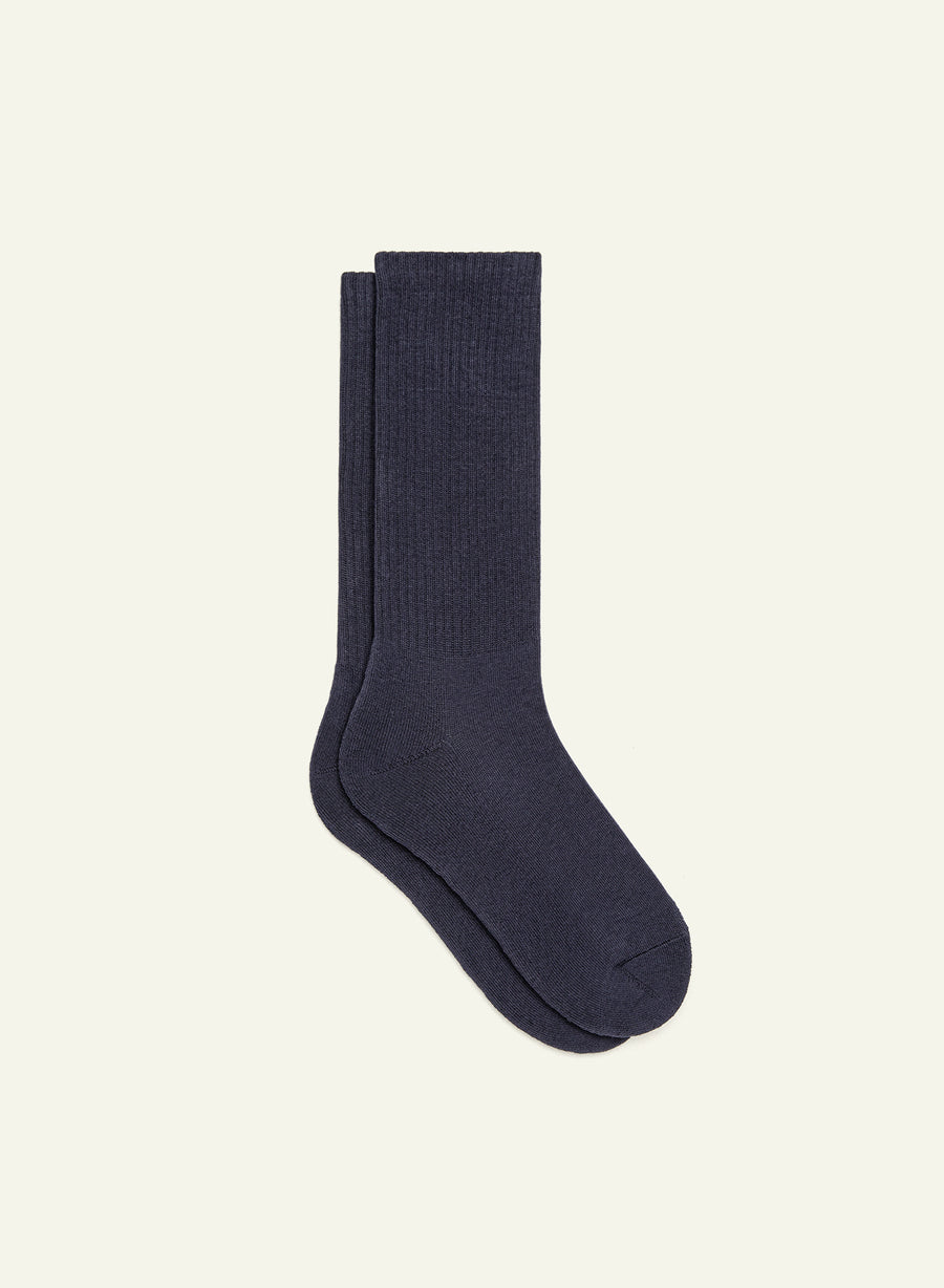 Chaussettes bouclette Bleu marine - vue 2 - Archiduchesse